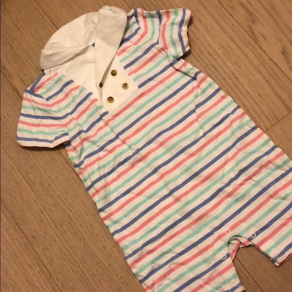 Janie and jack summer boy romper rainbow